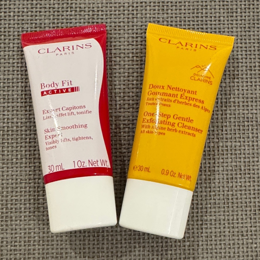 Clarins Body Fit active and one step gentle Cleanser Duo